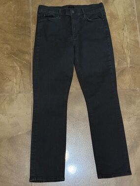 MOTHER Black Ankle Cropped Jeans